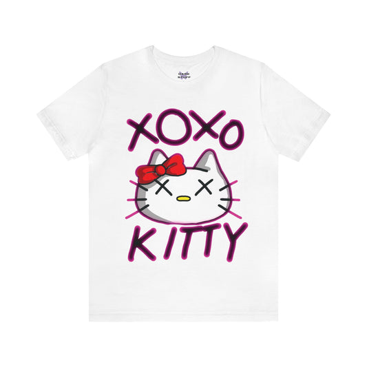 XOXO Kitty cat Neon pink T-shirt