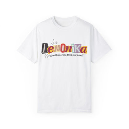 Darkstuff lemonika collage vintage letters tee