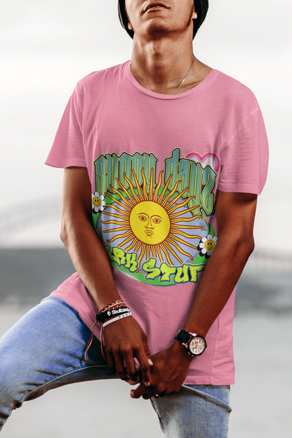 Sunny Days high graphic oversized T-shirt